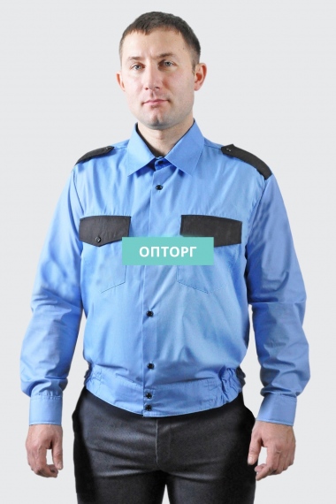 Рубашка охранника дл. рукав на резинке мужская №УФР-Р-162